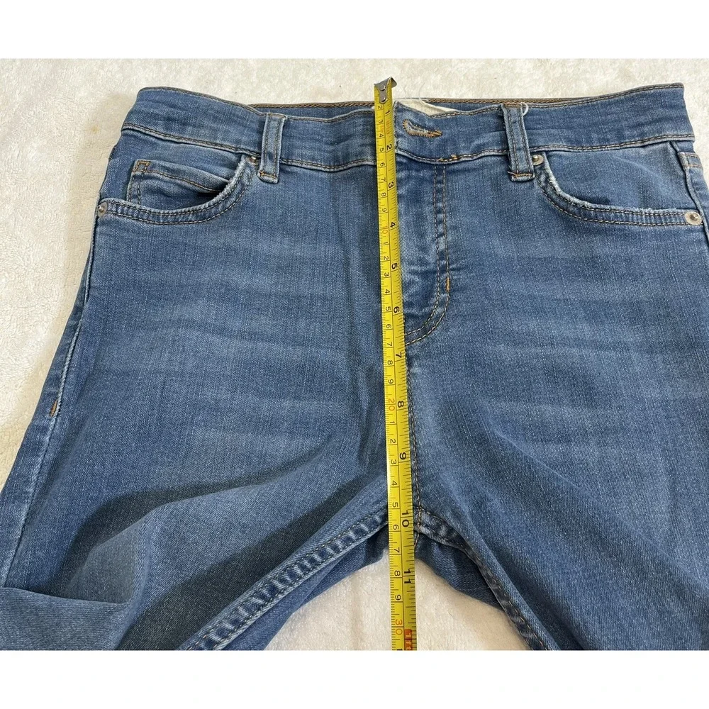 Free People Womens Distressed Ripped High Rise Skinny Jeans Size 25-26